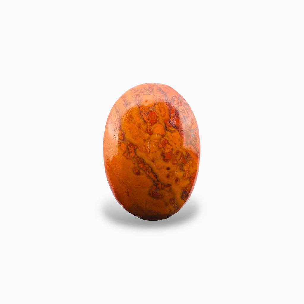 Plume Agate Stone  (Aqeeq) For Sale 13.07 Carats Oval Cabochon