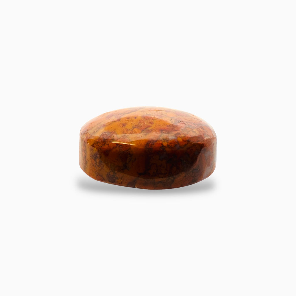 Plume Agate Stone  (Aqeeq) For Sale 13.07 Carats Oval Cabochon