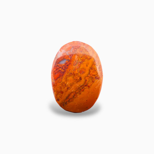 Plume Agate Stone  (Aqeeq) For Sale 13.07 Carats Oval Cabochon