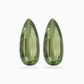 Prasiolite Stone (Green Amethyst) Pair For Earrings 58.18 Carats 34x14 mm