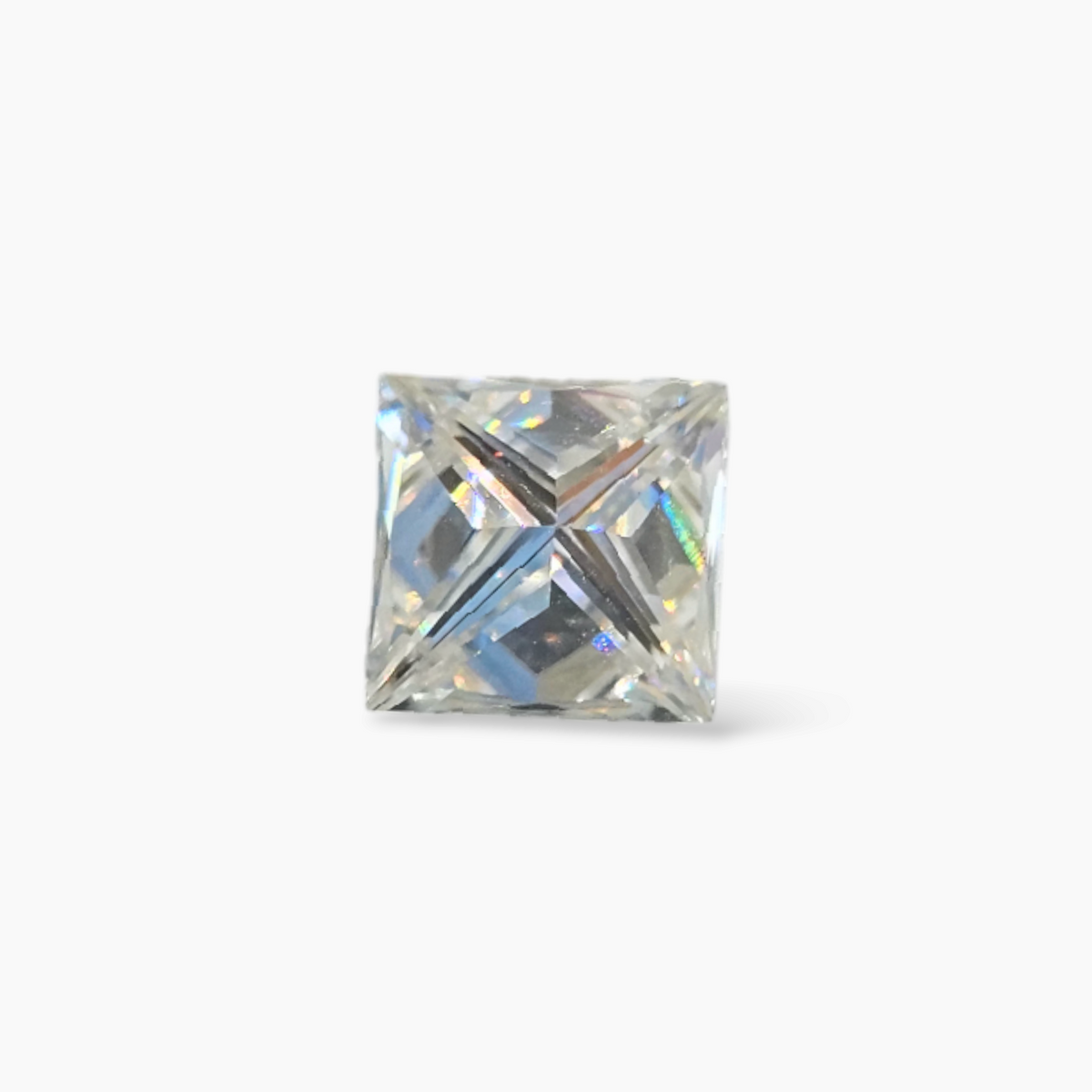 Princess Cut Moissanite Diamond in 3.83 Carats Weight
