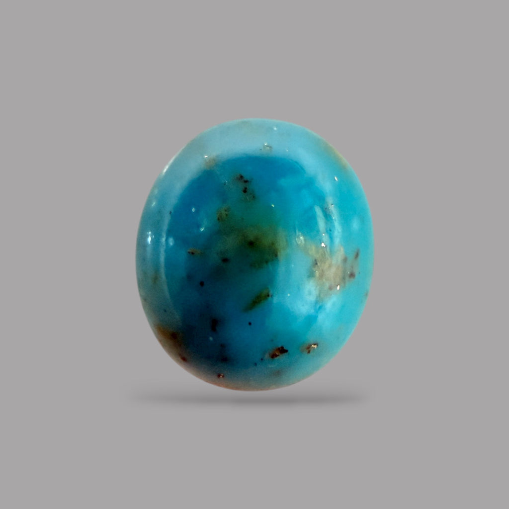 Pure Feroza Stone 3.92 Carats 10.8 x 9.4 x 7.1 mm in Oval
