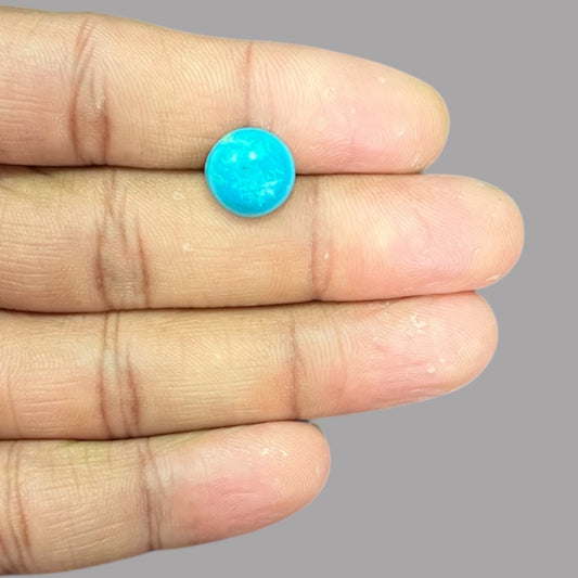 Pure Feroza Stone 4.71 Carats 10.6 x 5 mm in round