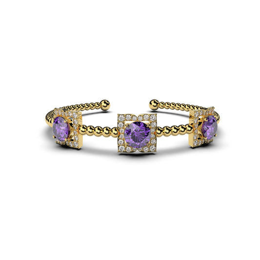 Purple Amethyst Bangles - Valentina