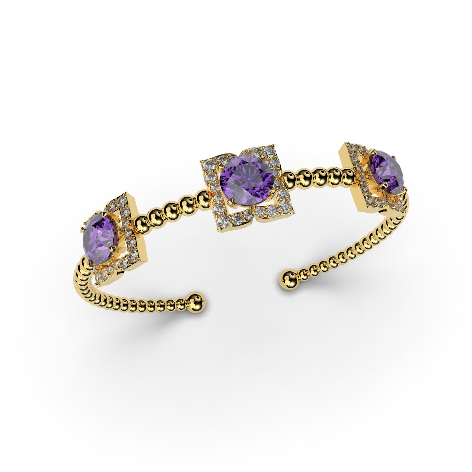 Purple Amethyst Bangles