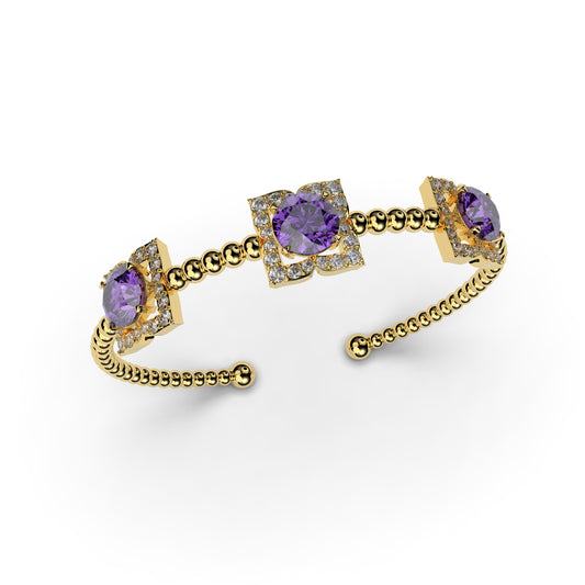 Purple Amethyst Bangles - Valentina