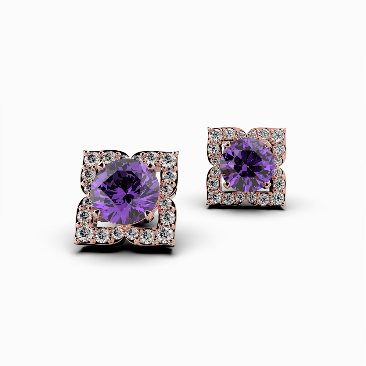 Purple Amethyst Earring - Sophia
