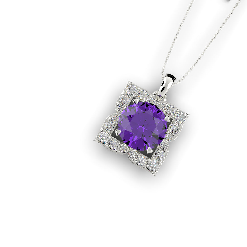 Purple Amethyst Pendant - Amelia