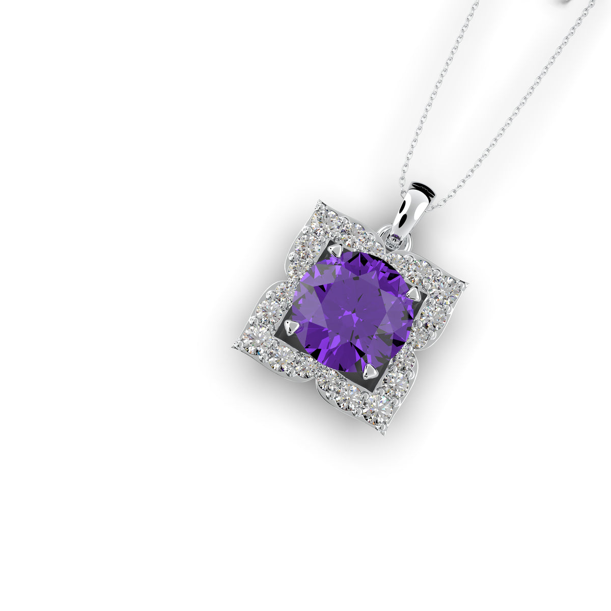 Purple Amethyst Pendant - Amelia
