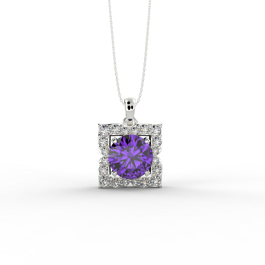 Purple Amethyst Pendant - Amelia