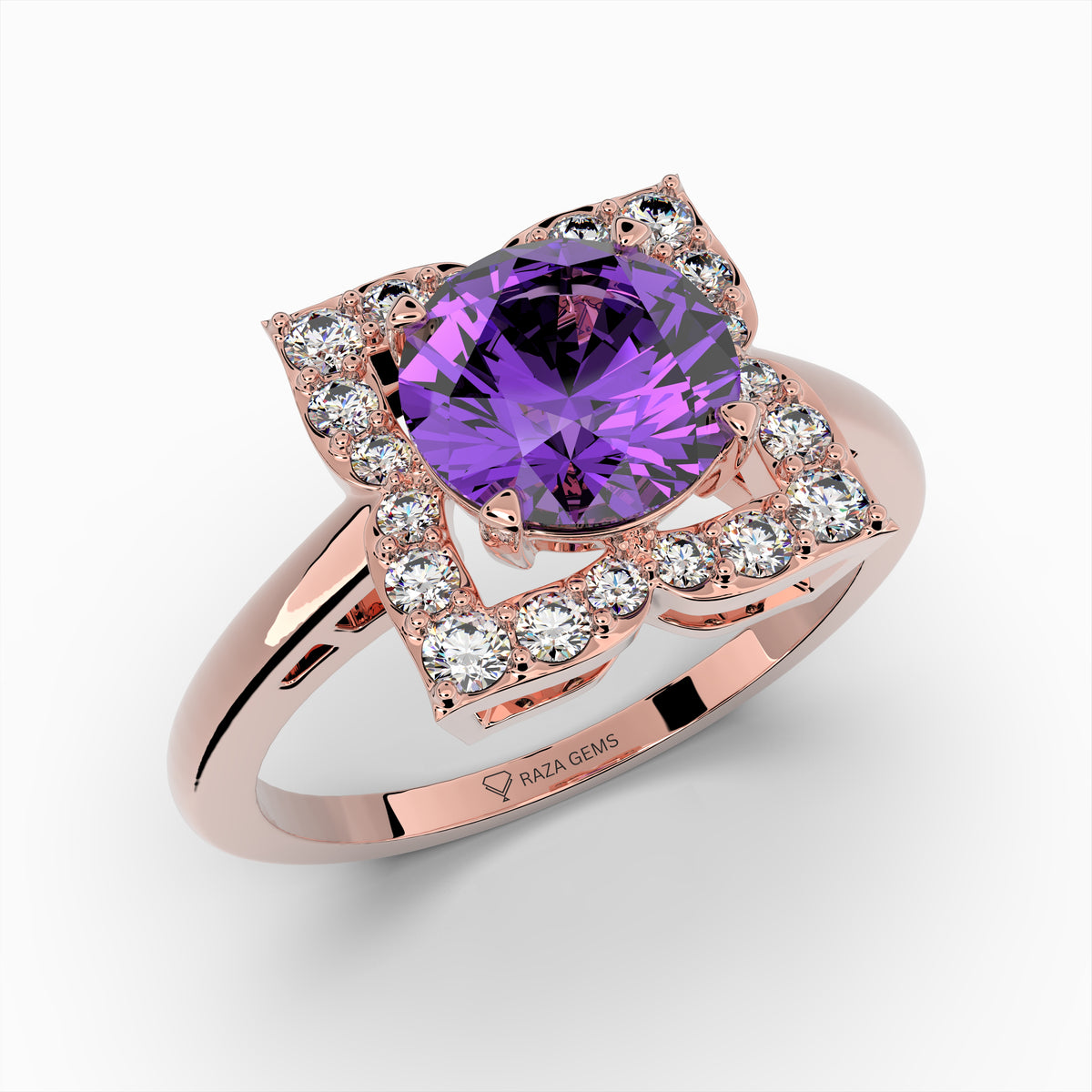 Purple Amethyst Ring - Charlotte