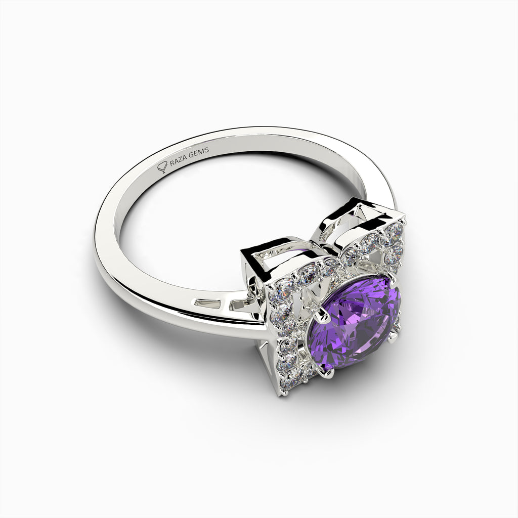 Purple Amethyst Ring - Charlotte