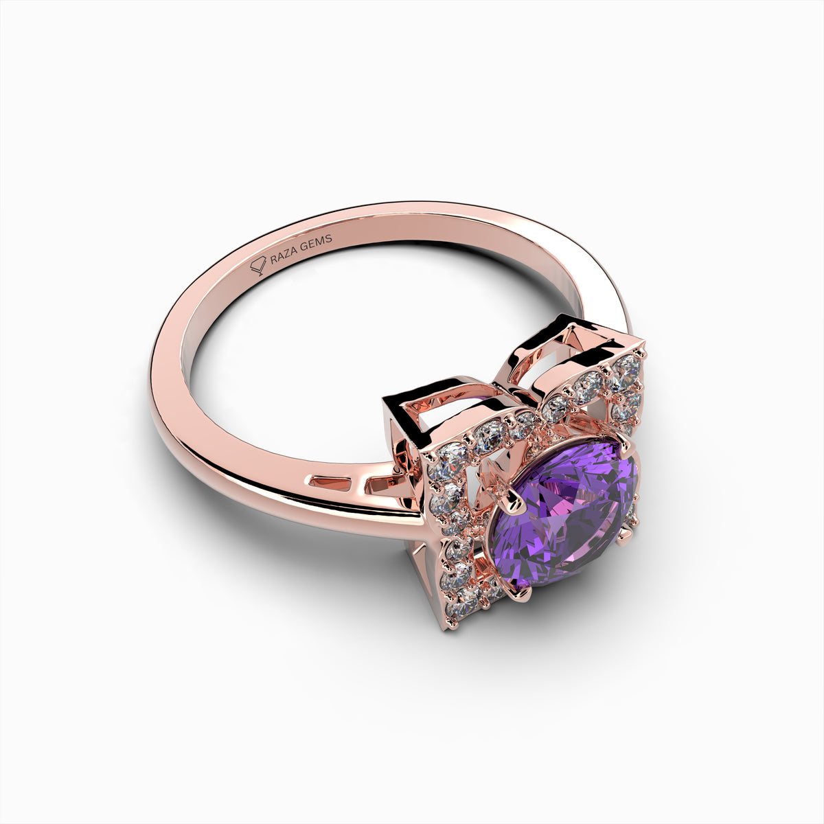 Purple Amethyst Ring - Charlotte