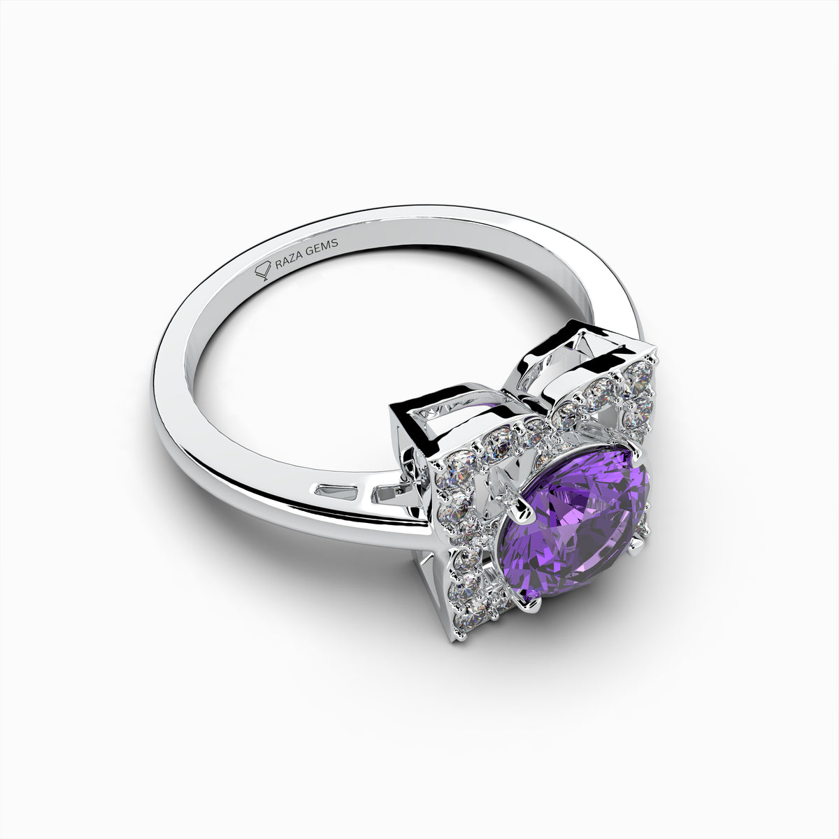 Purple Amethyst Ring - Charlotte