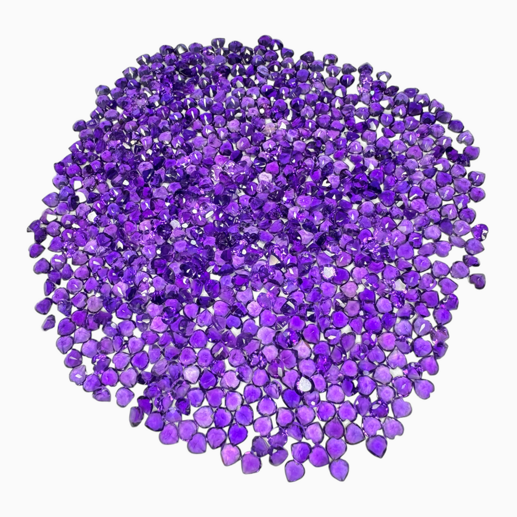 Purple Amethyst Stone Heart Shape 0.28 Carats 4 mm -Natural