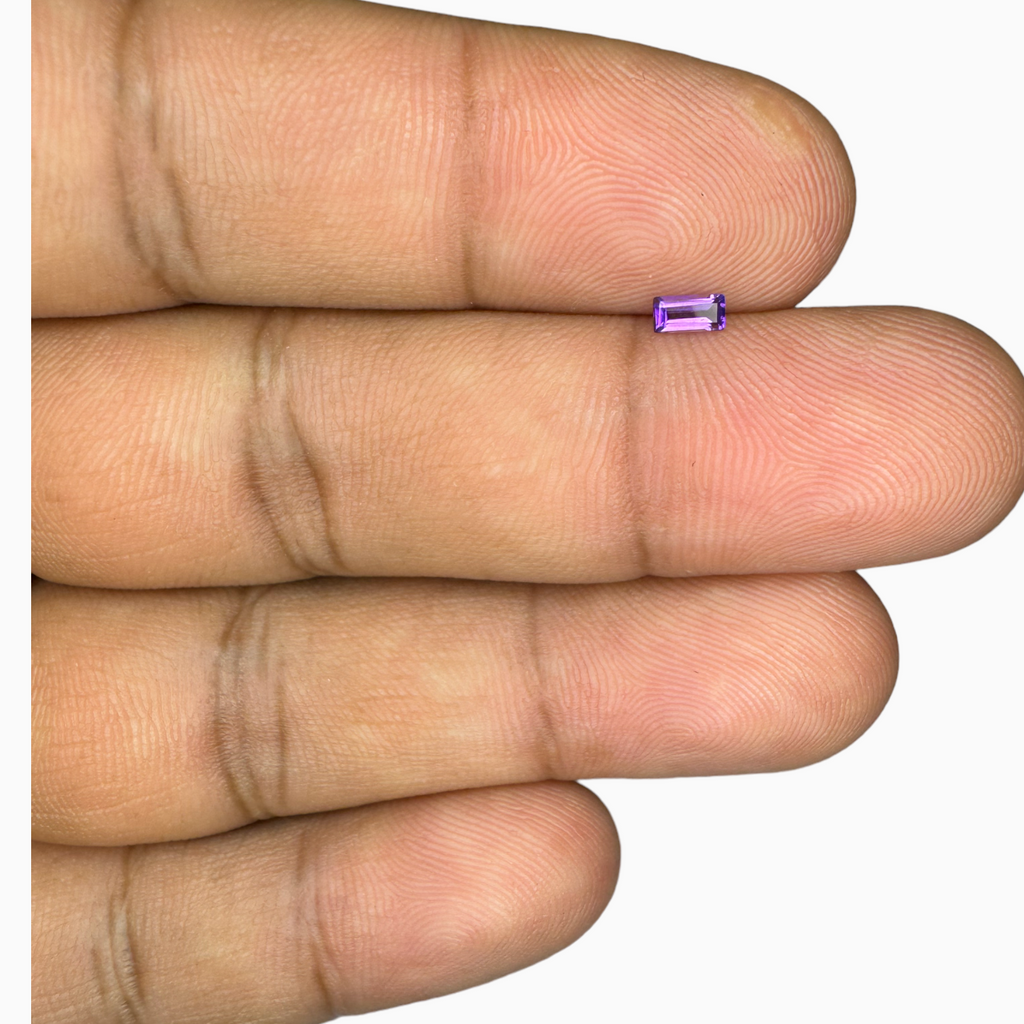 Purple Amethyst Stone Baguette 4x2 mm 0.13 Carats