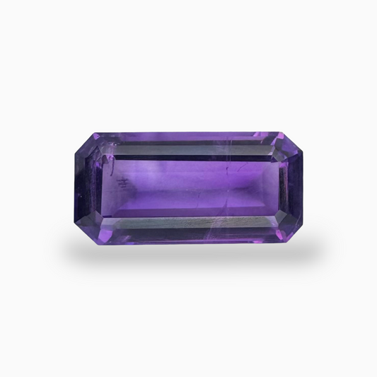 Natural Purple Amethyst Emerald Cut 5.6 Carats 16x8 mm