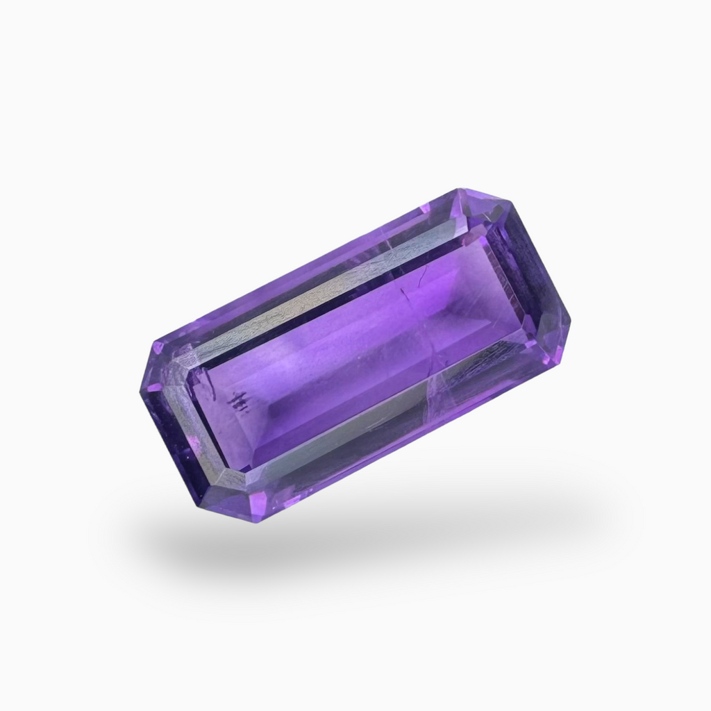 Natural Purple Amethyst Emerald Cut 5.6 Carats 16x8 mm