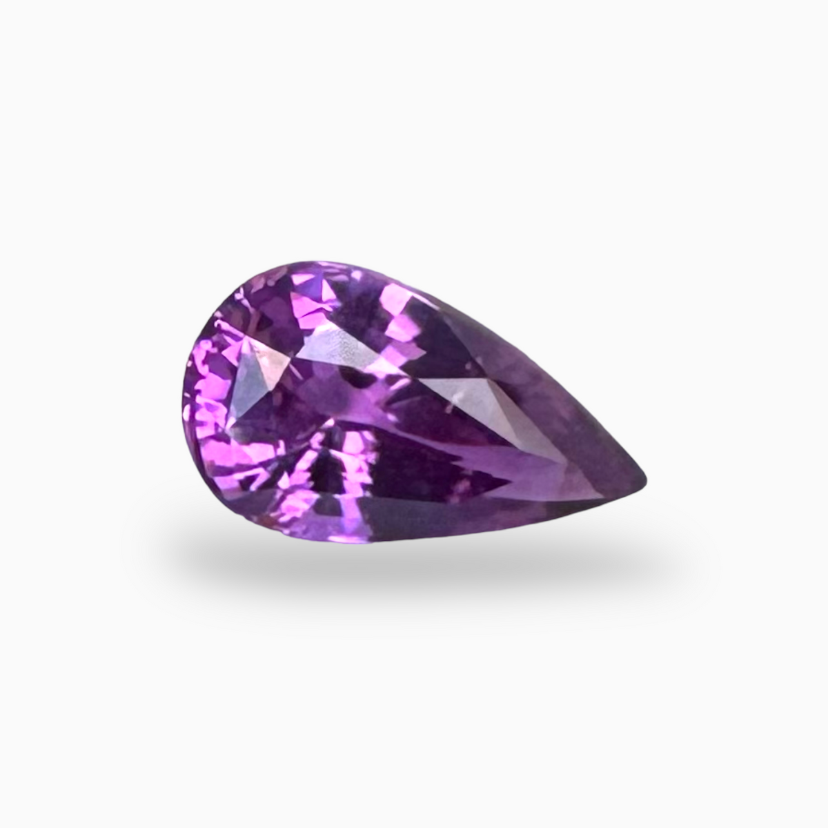 Natural Purplish Pink Sapphire 2.13 Carats in Pear Shape & 10.57x6.24x4.55mm Size