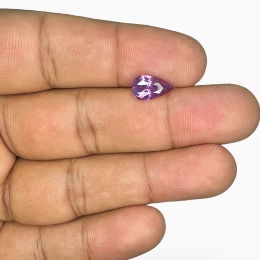 Purplish Pink Sapphire Pear 2.12 Carats loose