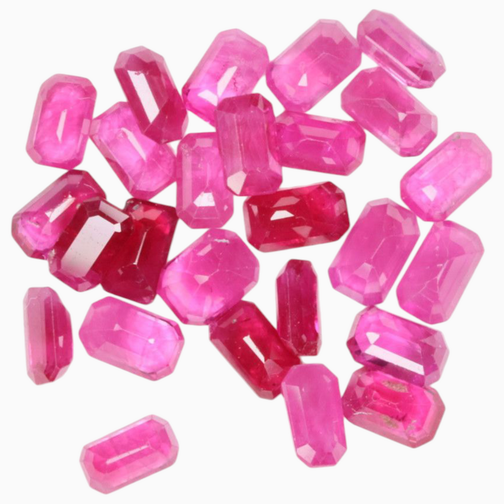 Mozambique Loose  Ruby Gemstone In Emerald Cut Shape 8.46 Carats 5x3mm Size