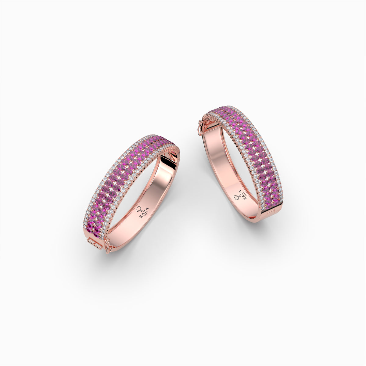 Garnet Rhodolite Stone Bangle - Jasmine