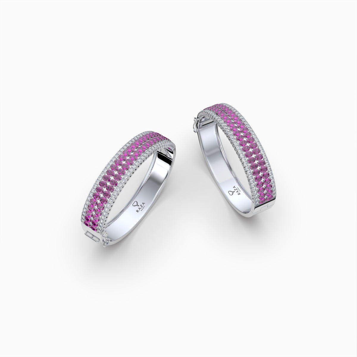 Garnet Rhodolite Stone Bangle - Jasmine