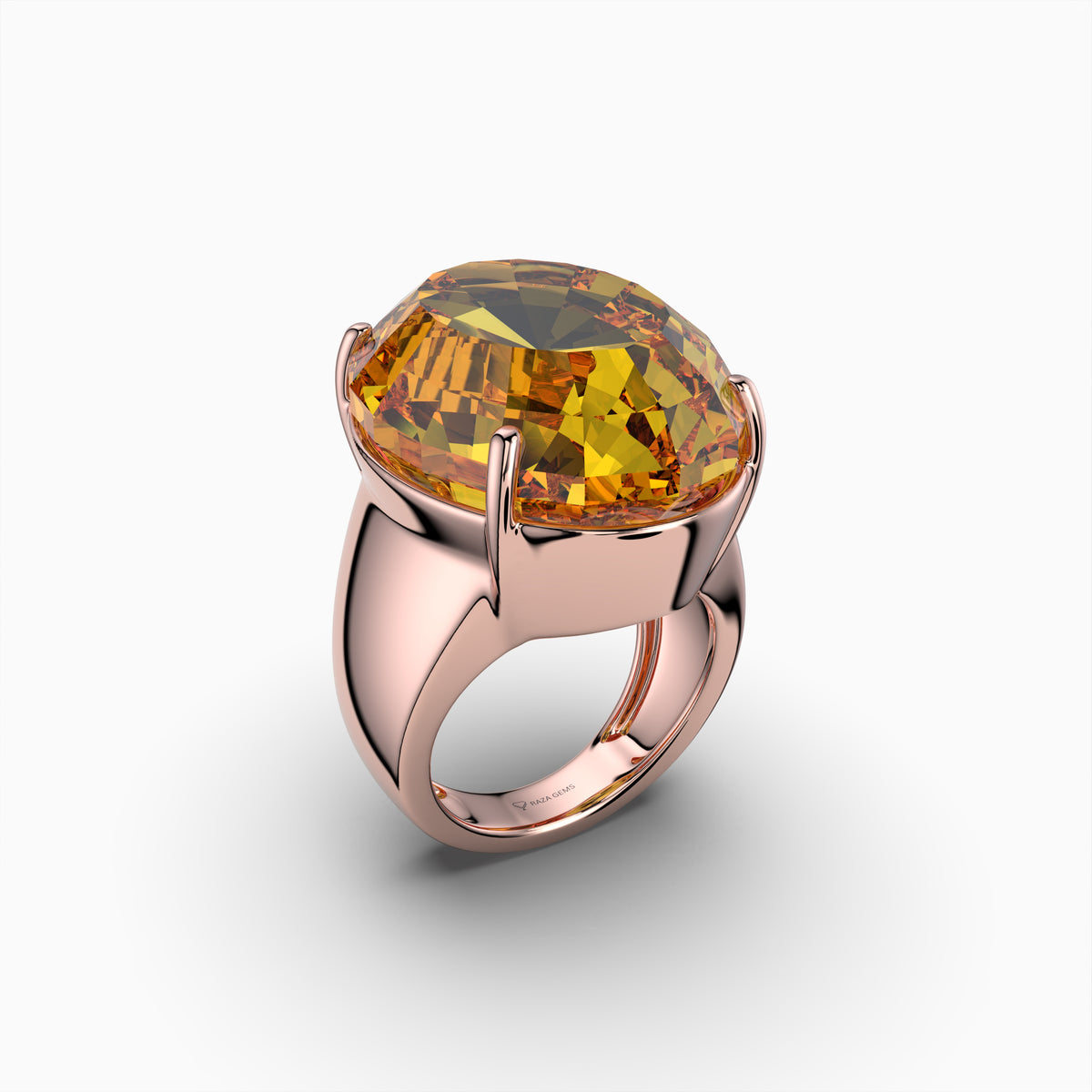 Natural Citrine Ring in Cocktail Size - Kehlani