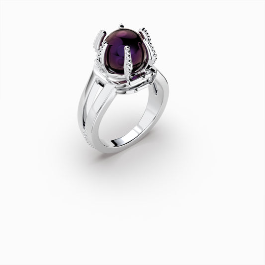 Natural Purple Round Pearl Stone - Melody