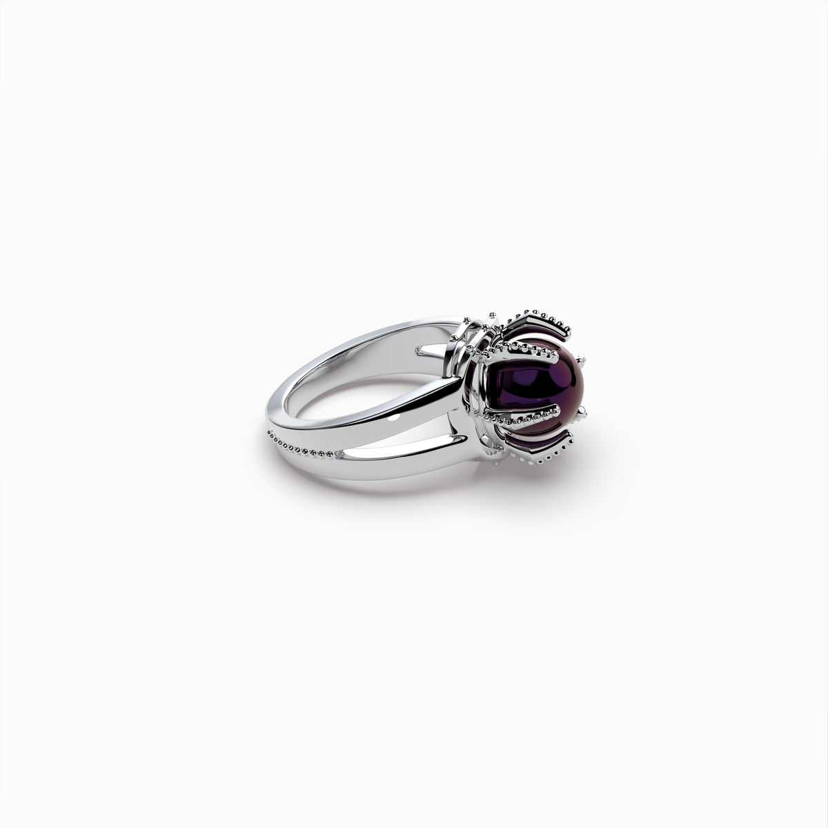Natural Purple Round Pearl Stone - Melody