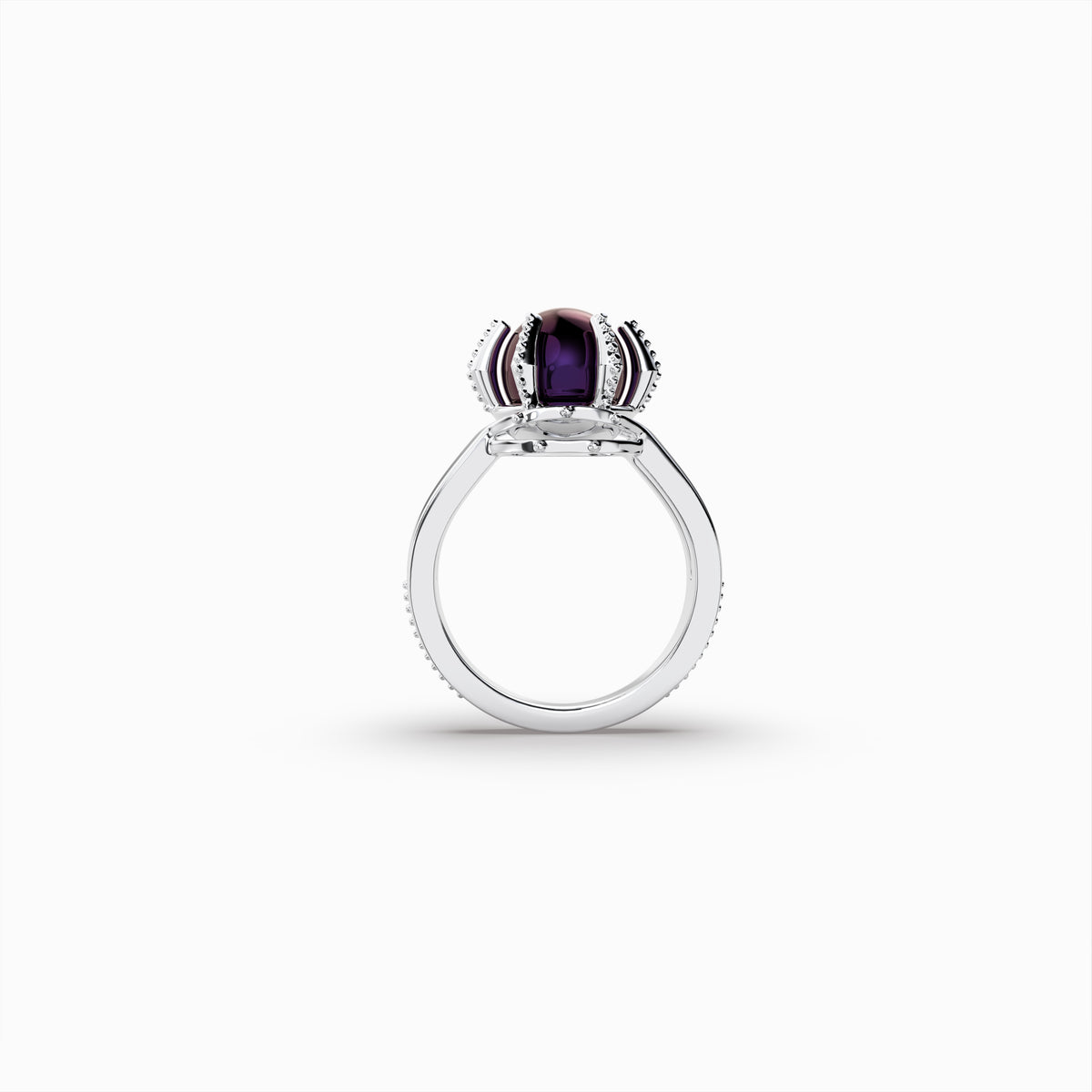 Natural Purple Round Pearl Stone - Melody