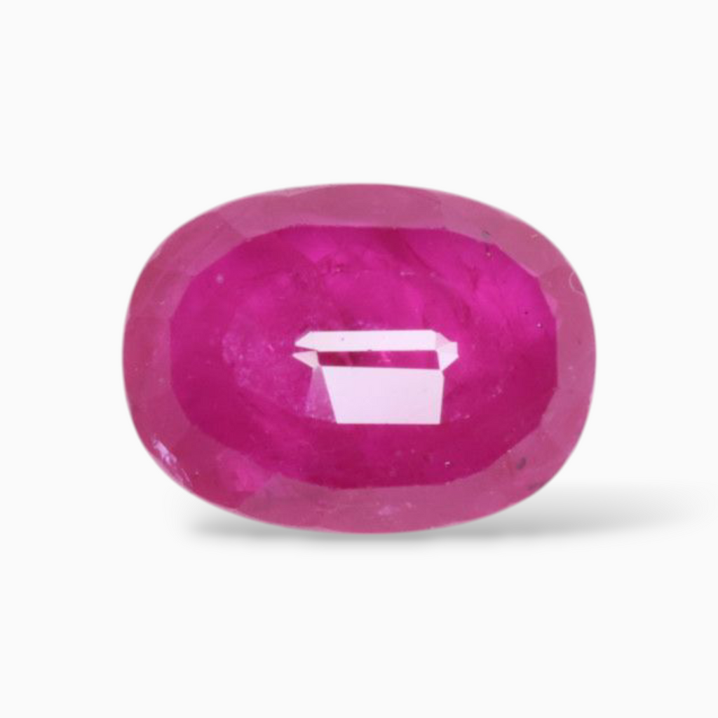 Radiant  Rubies Gemstone In Oval Shape 2.88 Carats 10.3x7.7mm Size