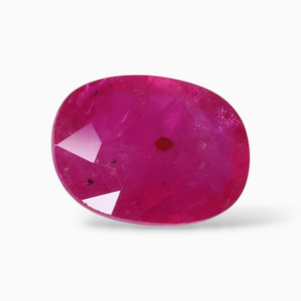 Radiant  Rubies Gemstone In Oval Shape 2.88 Carats 10.3x7.7mm Size