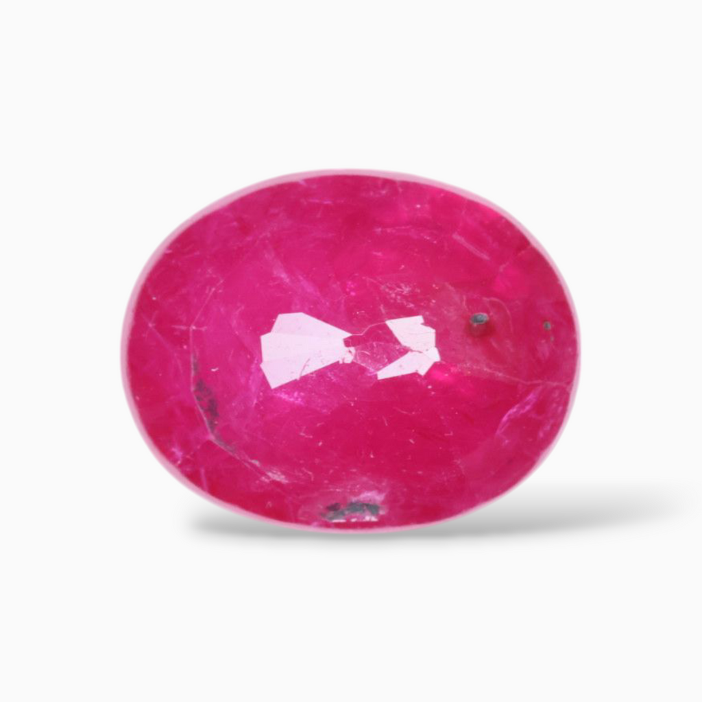 Radiant  Ruby Gemstone In Oval Shape 3.78 Carats 11x8.7mm Size
