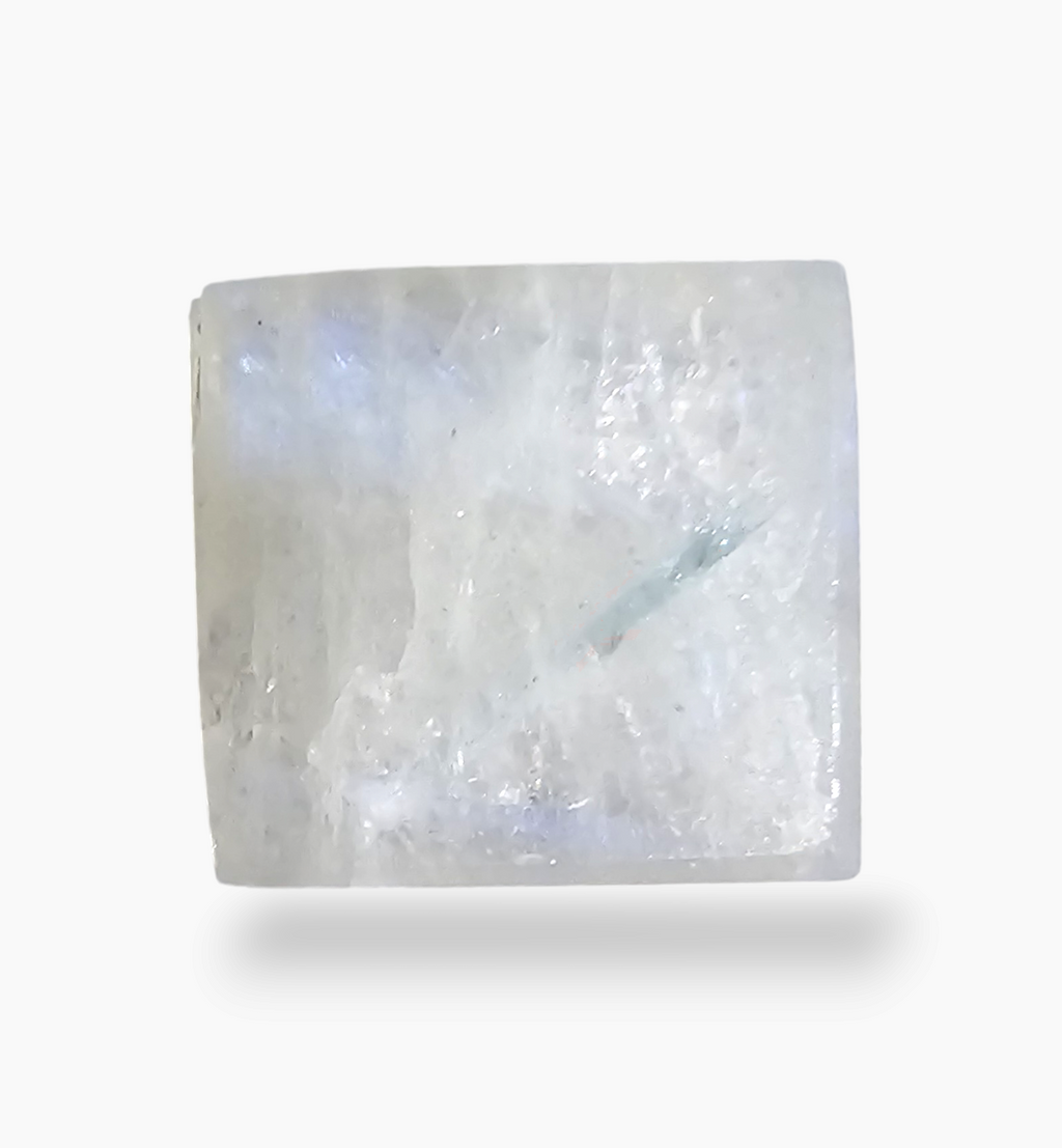 Natural Rainbow Moonstone 28.54 Carats Square Cabochon Shape 18.5x17.4mm