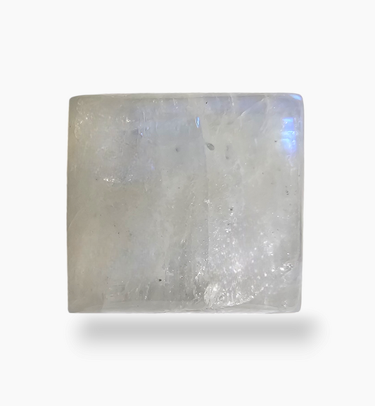 Natural Rainbow Moonstone 28.54 Carats Square Cabochon Shape 18.5x17.4mm