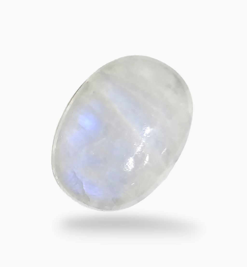 Natural Rainbow Moonstone 25.79 Carats Oval Cabochon Shape 19.7x16.7mm