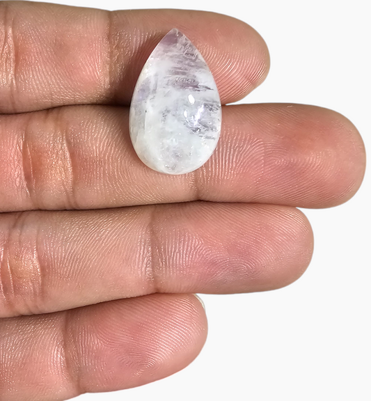 Natural Rainbow Moonstone 17.07 Carats Pear Cabochon Shape 24x15mm