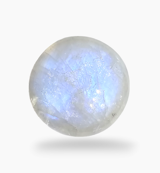 Natural Rainbow Moonstone 17.99 Carats Round Cabochon Shape 18.4x18.6mm