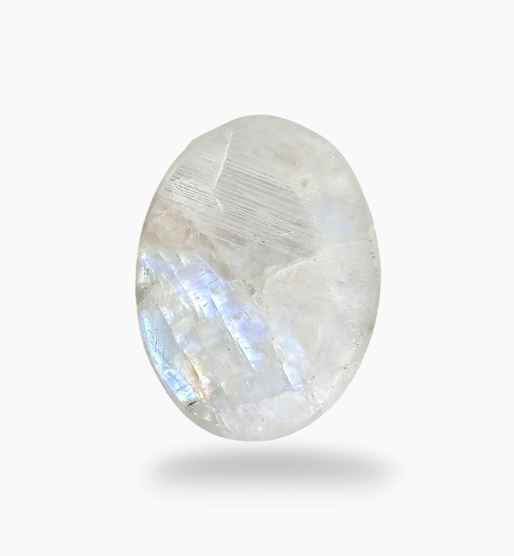 Natural Rainbow Moonstone 18.82 Carats Oval Cabochon Shape 24x18mm