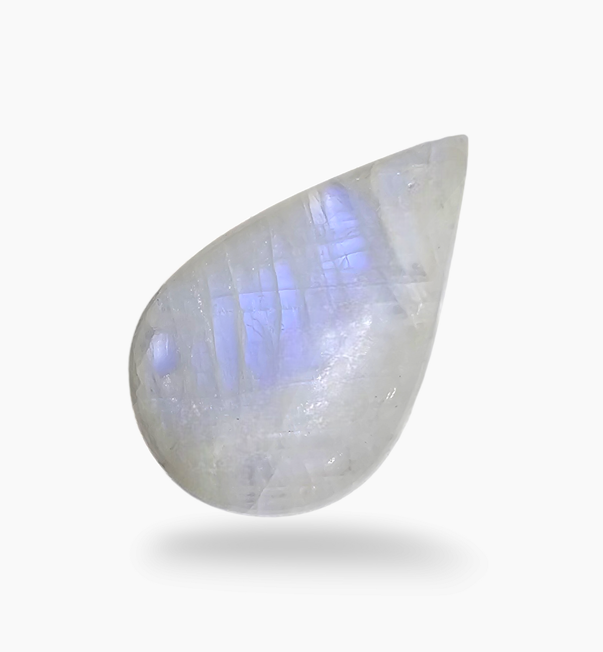 Natural Rainbow Moonstone 20.61 Carats Pear Cabochon Shape 30x17mm