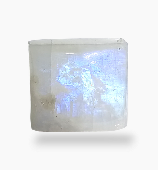 Natural Rainbow Moonstone 25.31 Carats Square Cabochon Shape 16.5x17.5mm