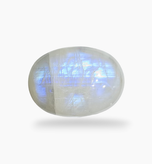 Natural Rainbow Moonstone 29.58 Carats Oval Cabochon Shape 25x18mm