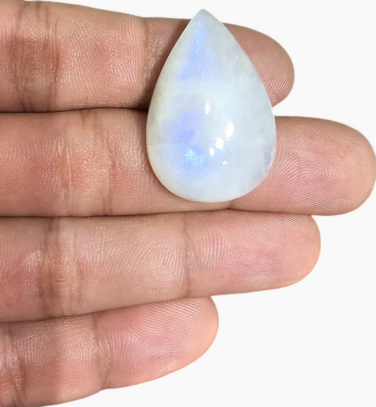 Natural Rainbow Moonstone 44.69 Carats Pear Cabochon Shape 33x22mm