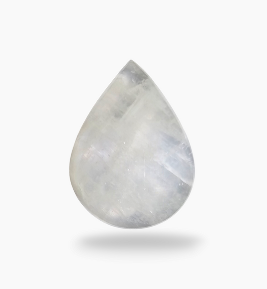 Natural Rainbow Moonstone 48.52 Carats Pear Cabochon Shape 30.3x20.5mm