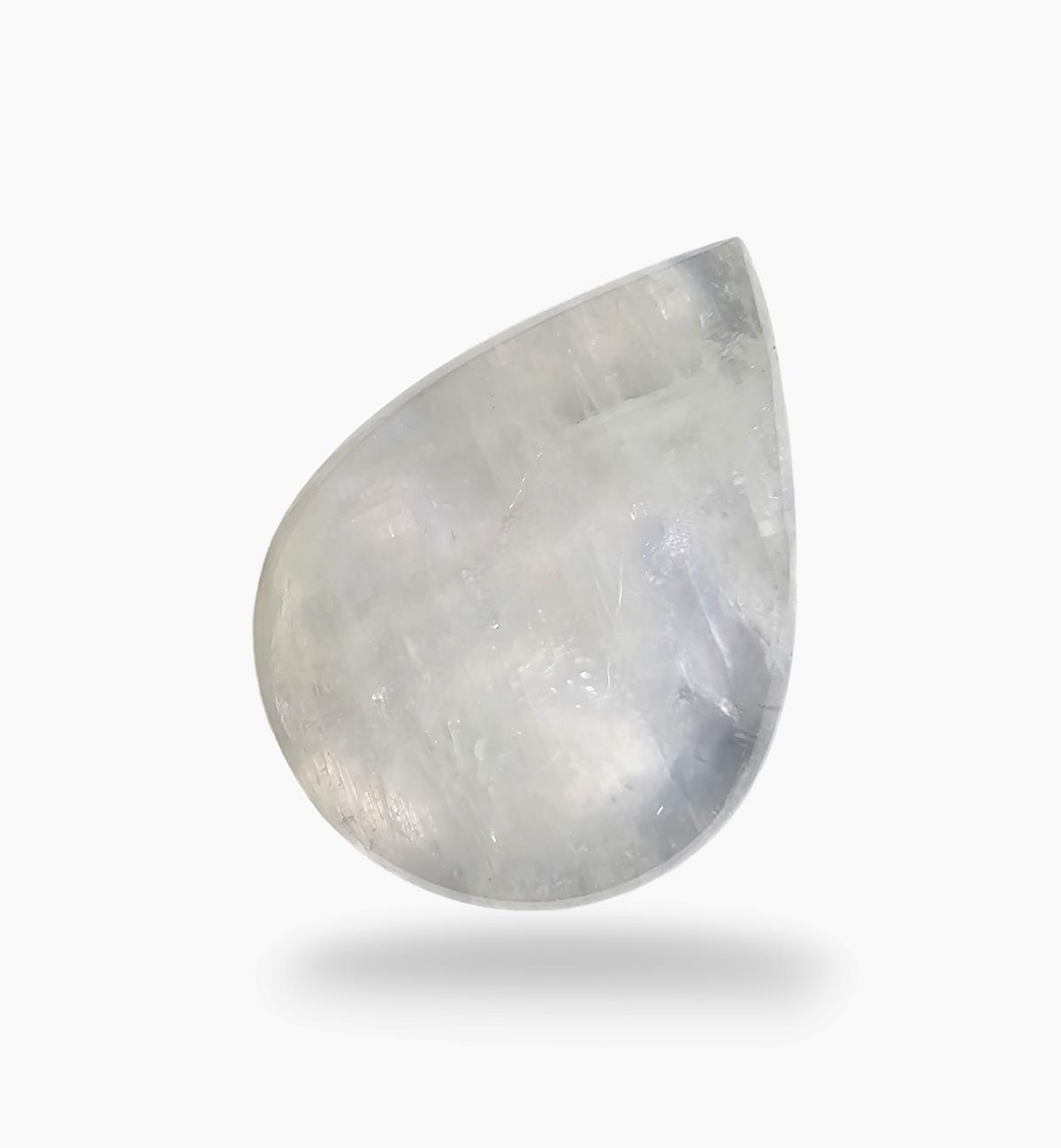 Natural Rainbow Moonstone 48.52 Carats Pear Cabochon Shape 30.3x20.5mm