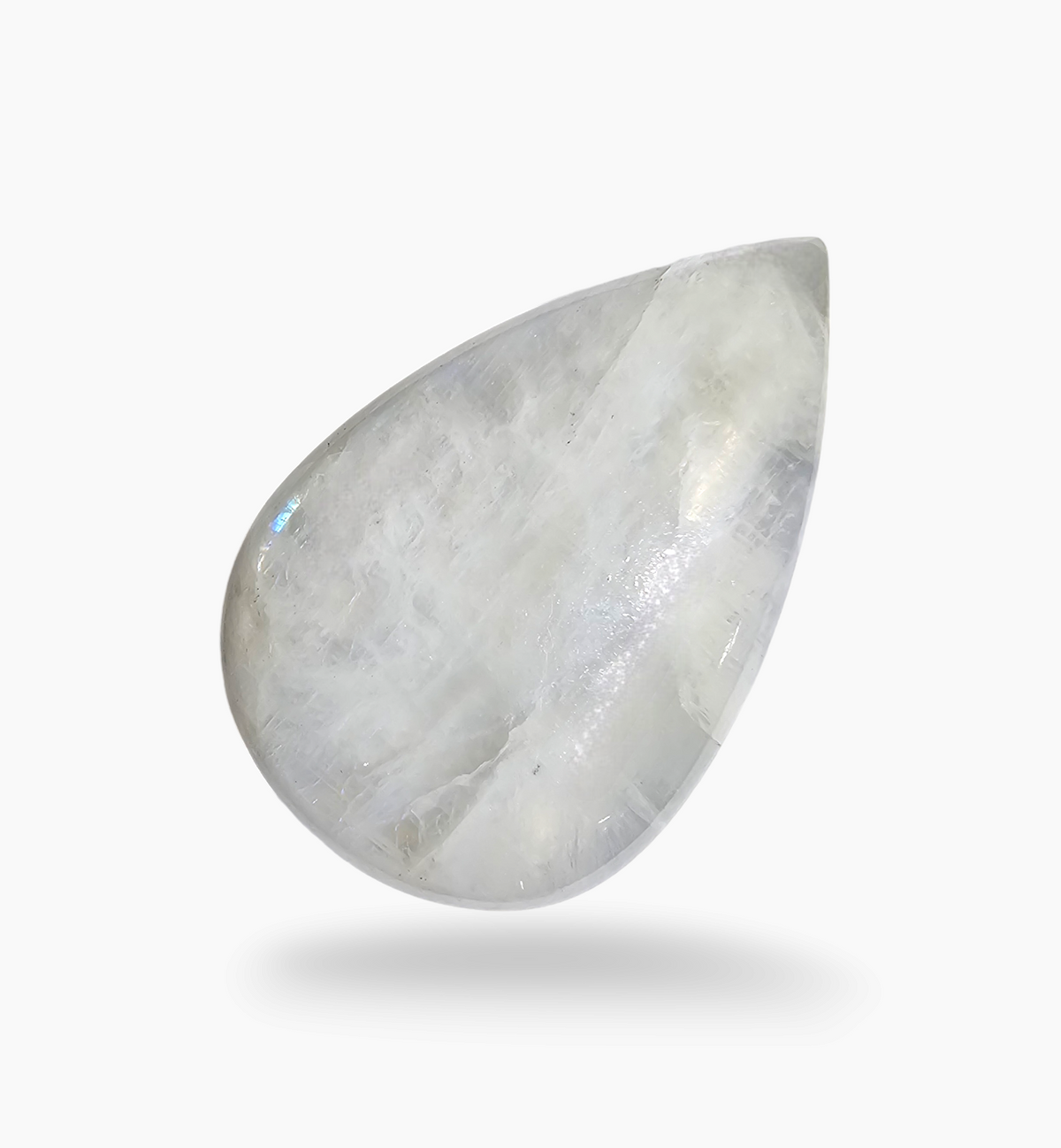 Natural Rainbow Moonstone 53.31 Carats Pear Cabochon Shape 37x25mm