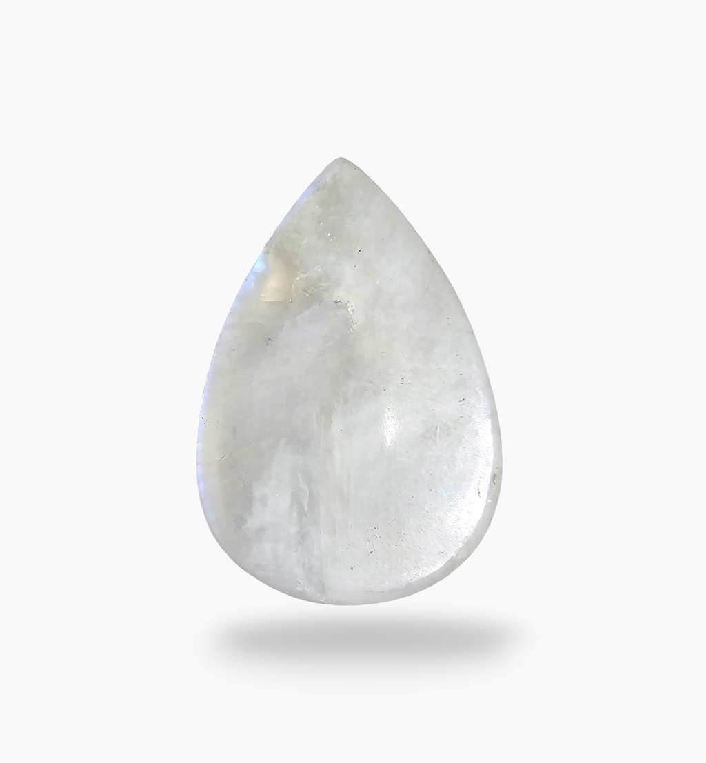 Natural Rainbow Moonstone 53.31 Carats Pear Cabochon Shape 37x25mm