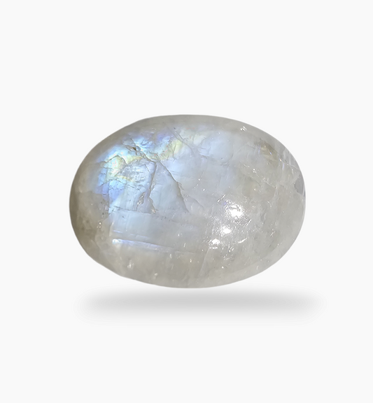 Natural Rainbow Moonstone 13.55 Carats Oval Cabochon Shape 20.2x16mm