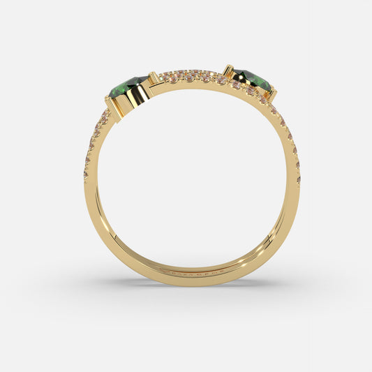 Ramlah Emerald Ring 18k Yellow Gold